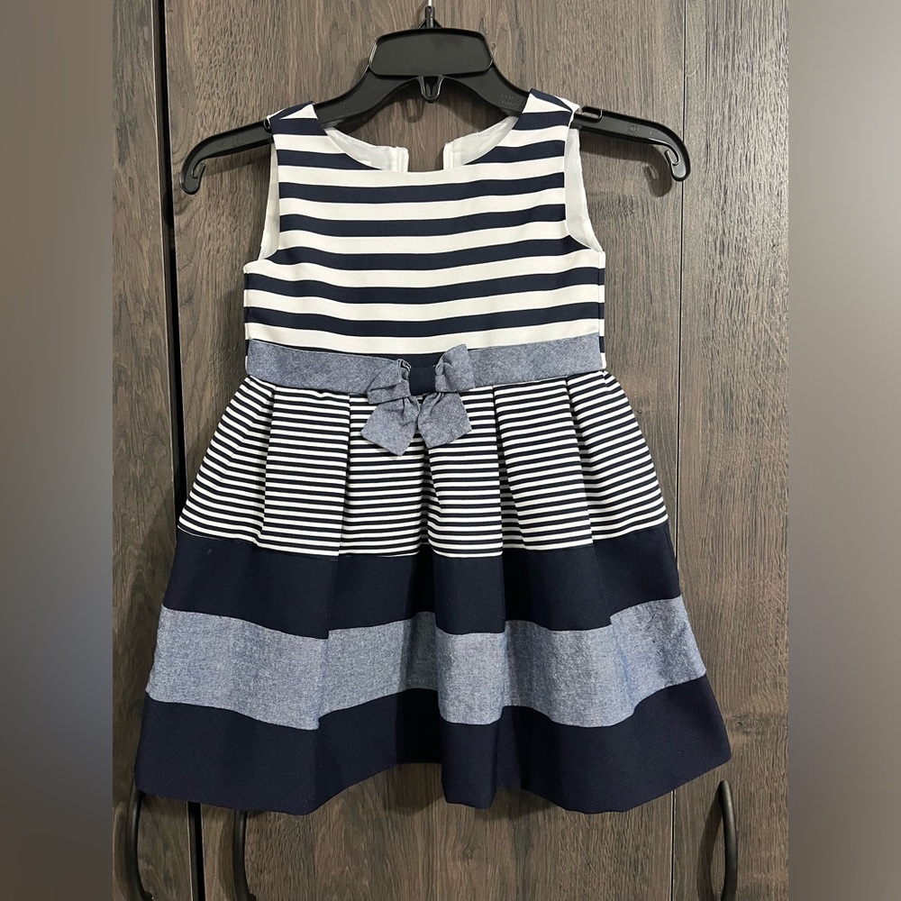 Bonnie Jean Navy Blue Toddler Dress